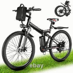 Electric Bike 26 Folding Bicycle 500W City Commuter Mountain E-bike 48V Battery