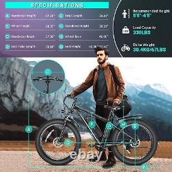 Electric Bike 26 x 4.0' 48V 500W Fat Tire Moutain Bicycle Snow eBike 22MPH NEW