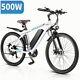 Electric Bike 500w For Adults City Commuting E-bike Mountain Bicycle 600wh White
