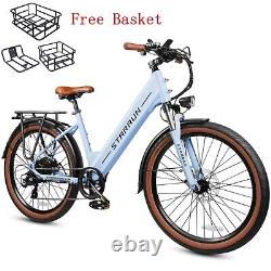 Electric Bike 750W 48V Low-Step Thru 26in Cruiser Bicycle Commuter E-Bikes Xmas