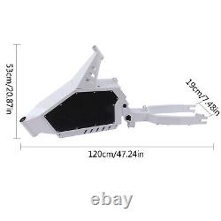 Electric Bike/Bicycle White E-Bike Frame Mounted on 20/26 for Stealth Bomber