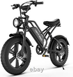 Electric Bike for Adults, 20 Fat Tire Ebike with 1500W Brushless Motor 48V 18Ah