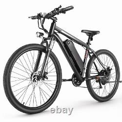 Electric Bike for Adults 26'' Mountain Bicycle 21 Speed City Commuter Ebike #