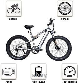 Electric Mountain Bike 26inch Fat Tire EBikes 750W Bicycle MTB 7 Speed GS9PLUS
