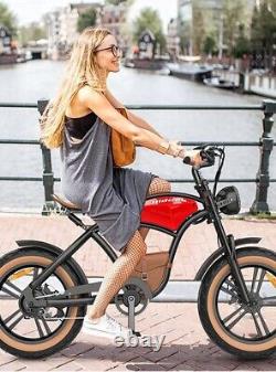 Fat Tire Electric Bike Bicycle Adults Retro Cowboy Style Comfort City Bike 1000W