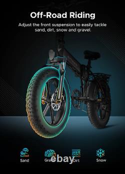 Foldable Electric Bike 750W 20 Fat Tires Mountain E-Bicycle, UL2849Certified