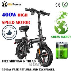 Folding Ebike 14 400W Motor Adults City Electric Bike 48V 15AH Safe Battery