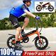 Folding Electric Bicycle 16 Mini Portable Commuter Bikes With Pedal Assist 250w