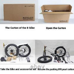 KETELES 26 Fat Tire XF4000 1000W 48V 23Ah Electric Bike Bicycle 30MPH US Stock