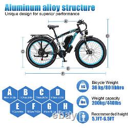KETELES K800 26 Fat Tire 1000W 48V/17.5Ah E-Bike for Adults Mountain Bicycle US