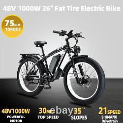 KETELES K800 26 Fat Tire 1000W 48V/17.5Ah E-Bike for Adults Mountain Bicycle US