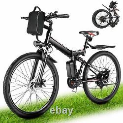 NEW? 500W 48V Electric Bike 26 21-Speed Folding e Bike Adults Commuters Bicycle