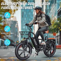 Ridstar Electric Bike 1000W 48V 15Ah 20Commuter eBike City Bike with Extra Seat